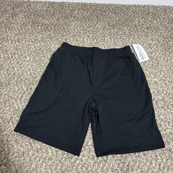 Dude Robe Terry Lined Shorts Mens S/M Stretch Sweats Pull On Comfy Black New - Picture 1 of 4
